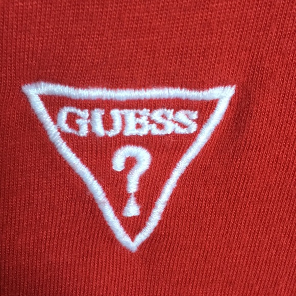 Red Guess Ringer Tee - Picture 2 of 3